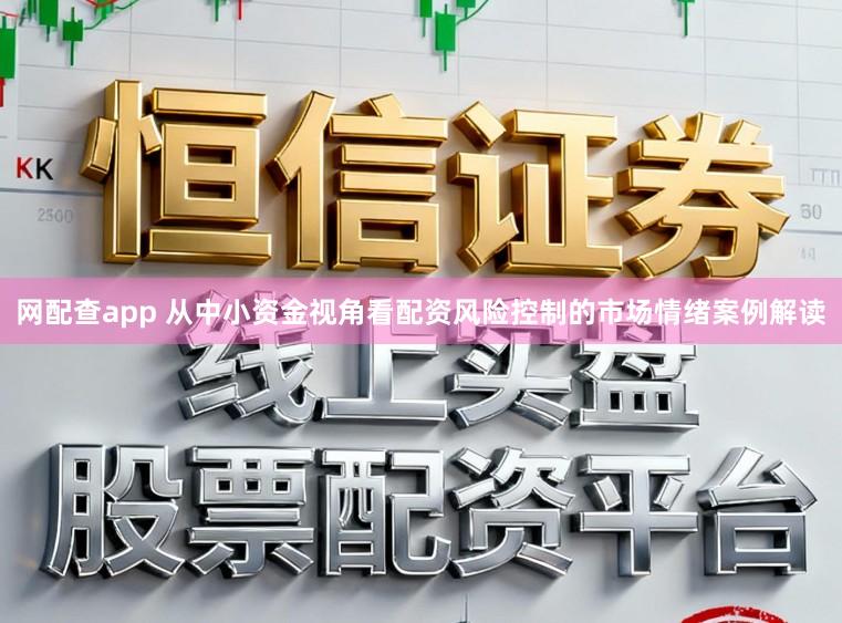 网配查app 从中小资金视角看配资风险控制的市场情绪案例解读